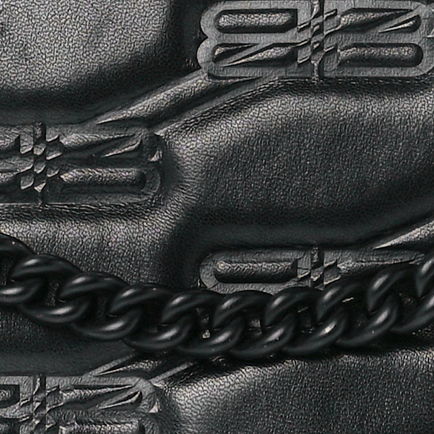 Nappa BB Monogram Embossed Medium Triplet Bag Black