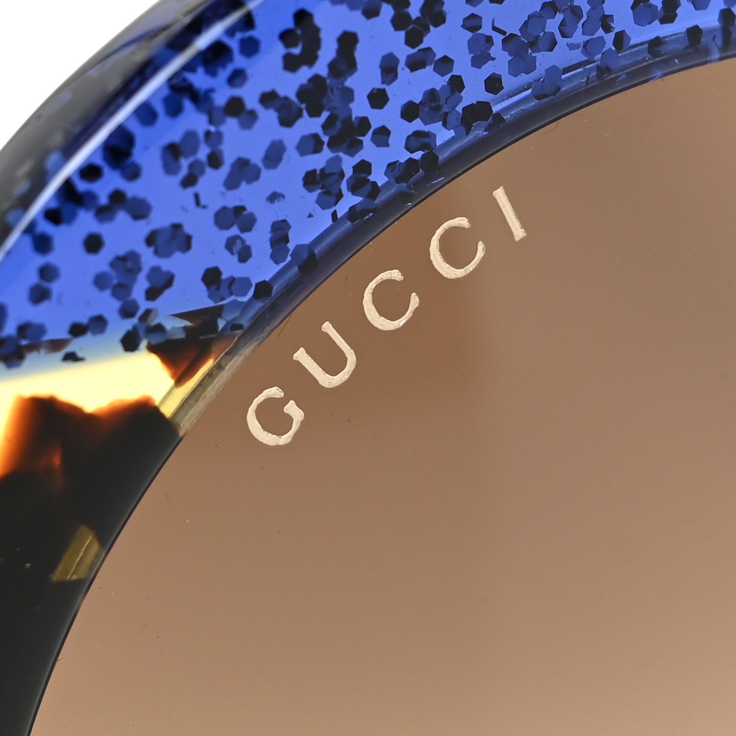 Gucci Acetate Round GG0084S Sunglasses Glitter Blue Multi 8 of 8