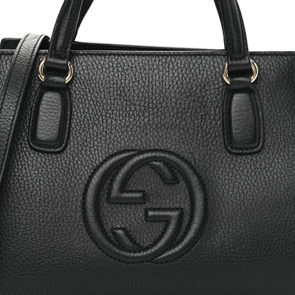 Gucci Dollar Calfskin Medium Soho Top Handle Satchel Black 8 of 13