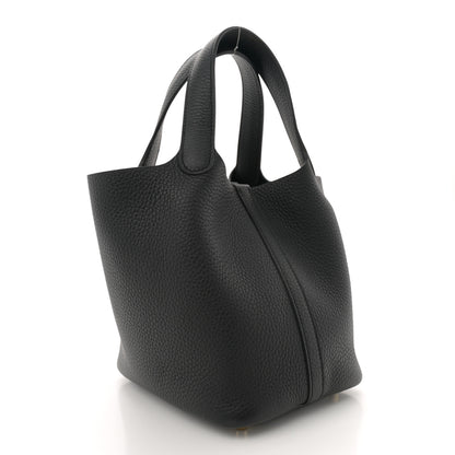 Hermes Taurillon Clemence Picotin Lock 18 PM Black 3 of 11