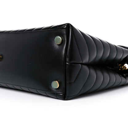 Saint Laurent Calfskin Y Quilted Monogram Large Loulou Chain Satchel Black 10 of 15