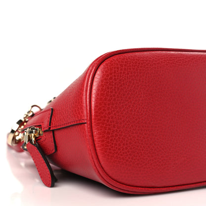 Gucci Dollar Calfskin Small GG Charm Dome Bag Red 8 of 9