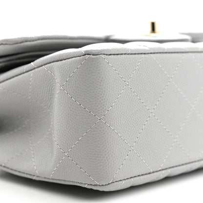 Chanel Caviar Quilted Small Double Flap Grey 9 of 10