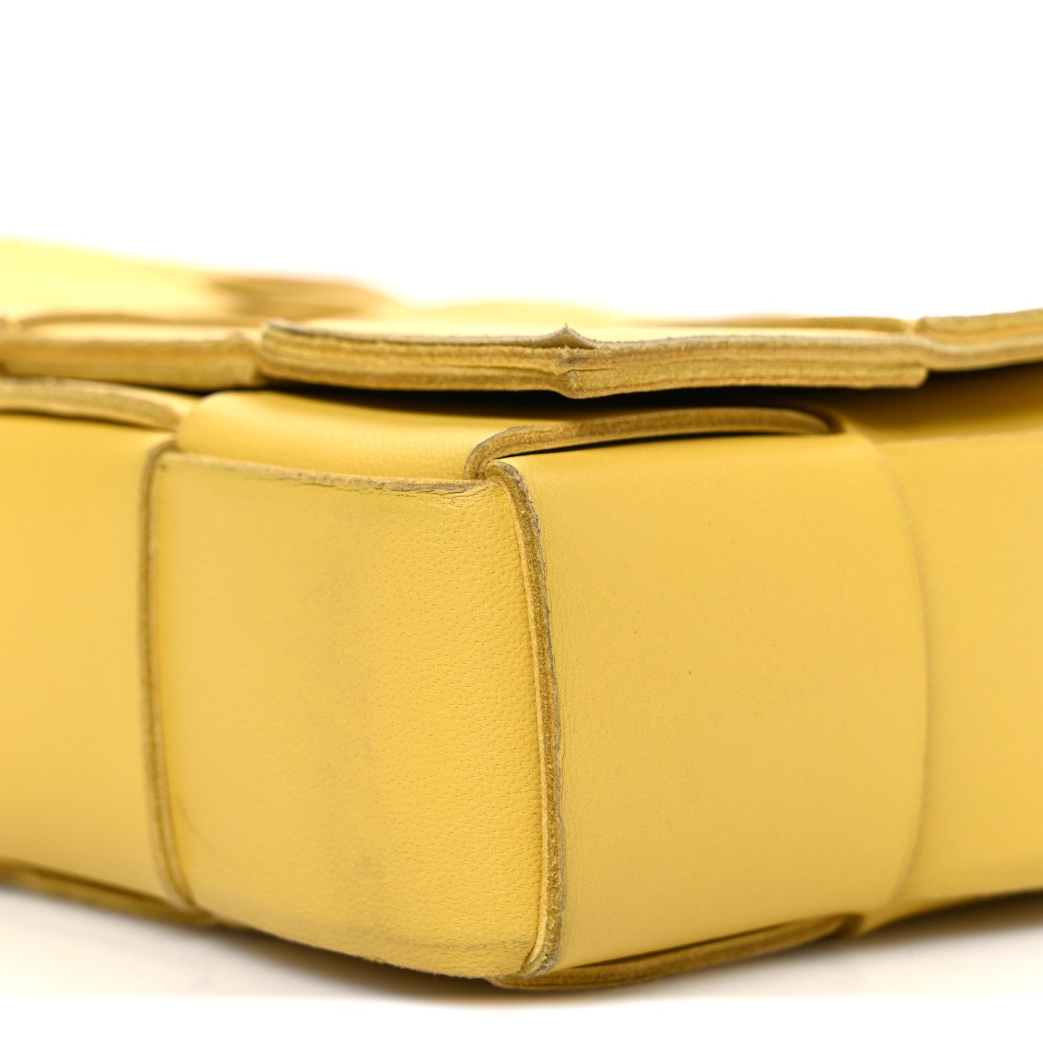 Bottega Veneta Lambskin Maxi Intrecciato Small Cassette Crossbody Bag Gold 11 of 11
