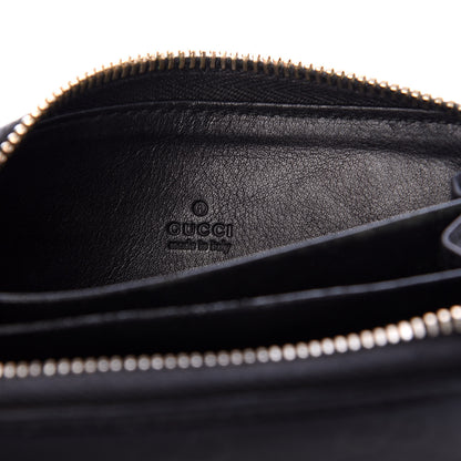Gucci Guccissima Zip Around Card Case Black 6 of 7