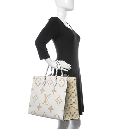 Louis Vuitton Monogram Giant Onthego GM Kaki Beige 3 of 10