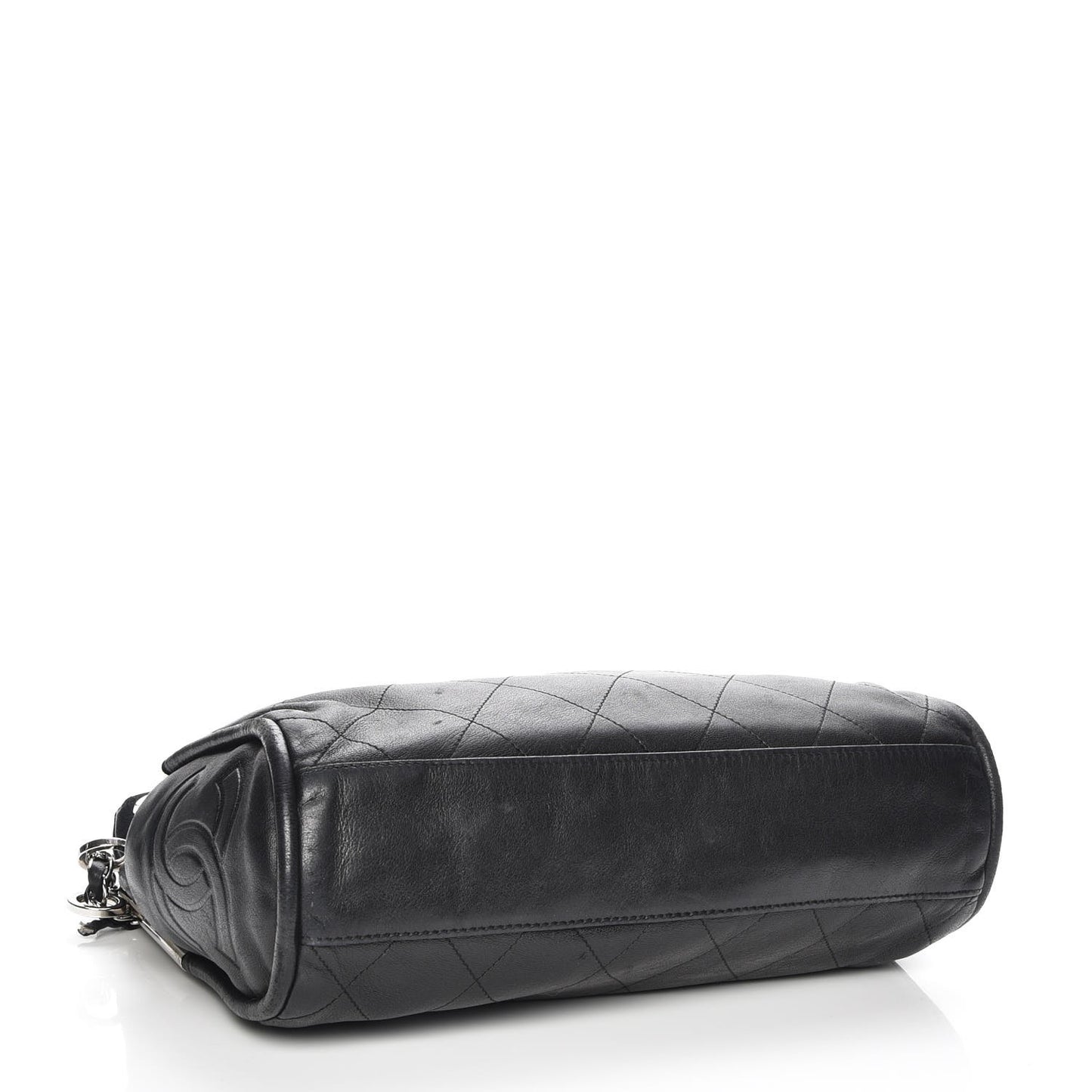 Lambskin Stitched Medium Ultimate Soft Tote Black