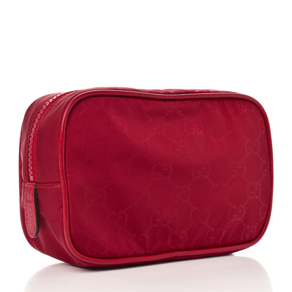Gucci Nylon Monogram Small Dolmias Pouch Vibrant Red 3 of 7