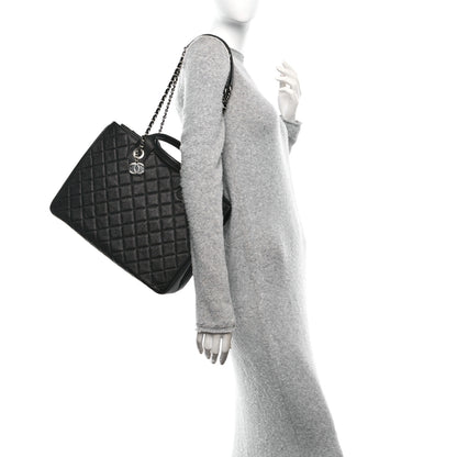 Chanel Caviar Quilted Large Urban Companion Top Handle Shopping Tote Black 2 of 10