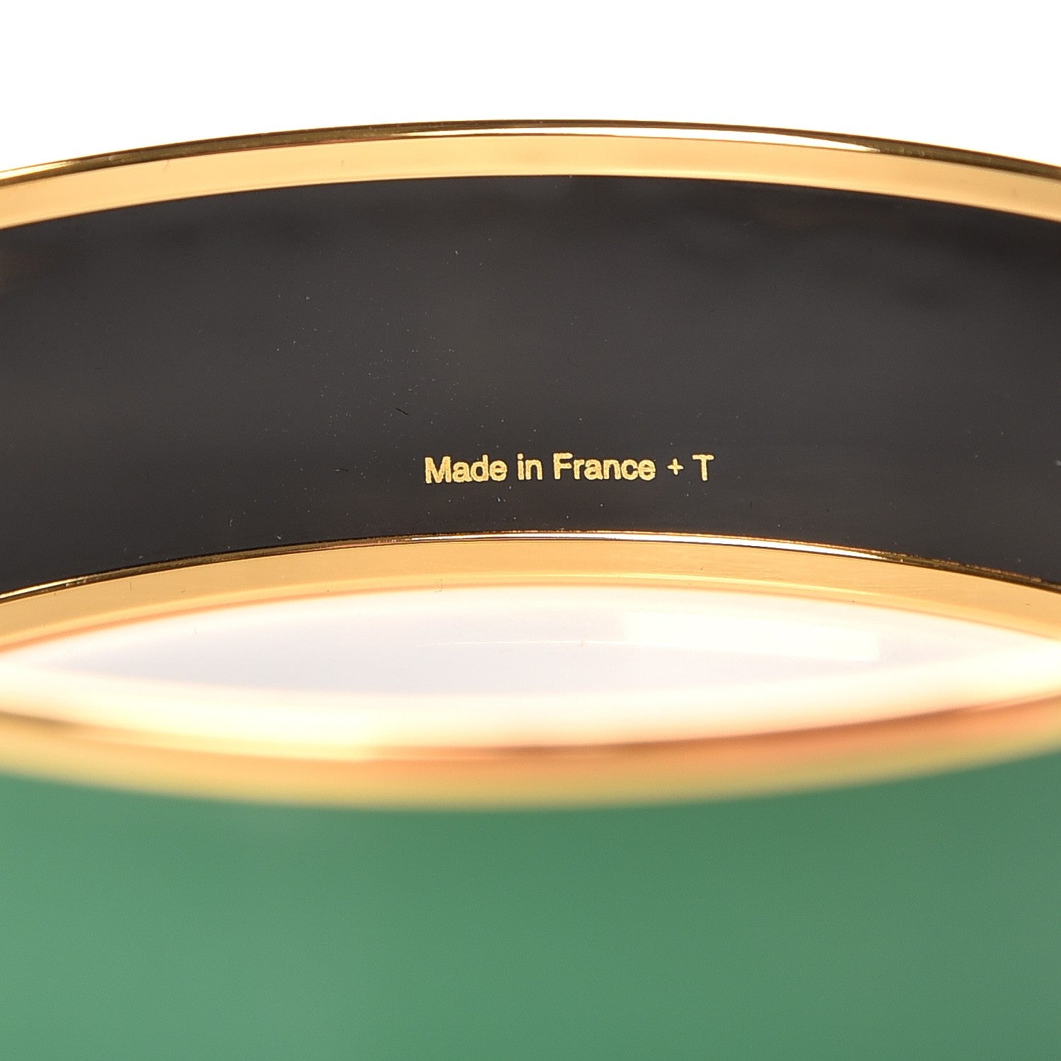 Hermes Enamel Wide Caleche Bracelet 65 Vert Sapin 3 of 5