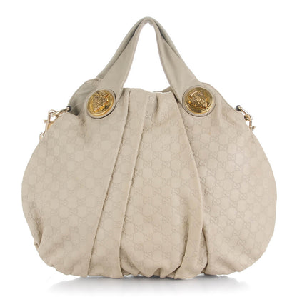 Gucci Guccissima Medium Hysteria Top Handle Bag Off White 1 of 7