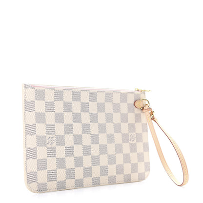 Louis Vuitton Damier Azur Neverfull MM GM Pochette Rose Ballerine 3 of 6