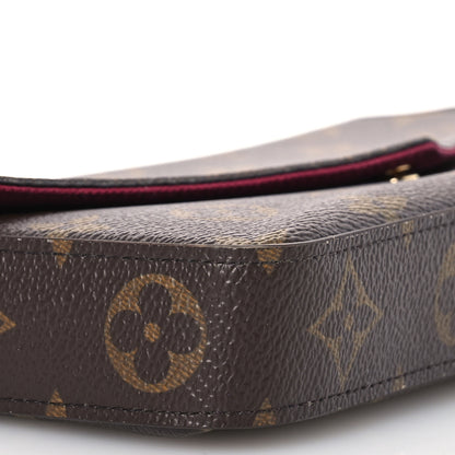 Louis Vuitton Monogram Pochette Felicie Chain Wallet Fuchsia 12 of 16