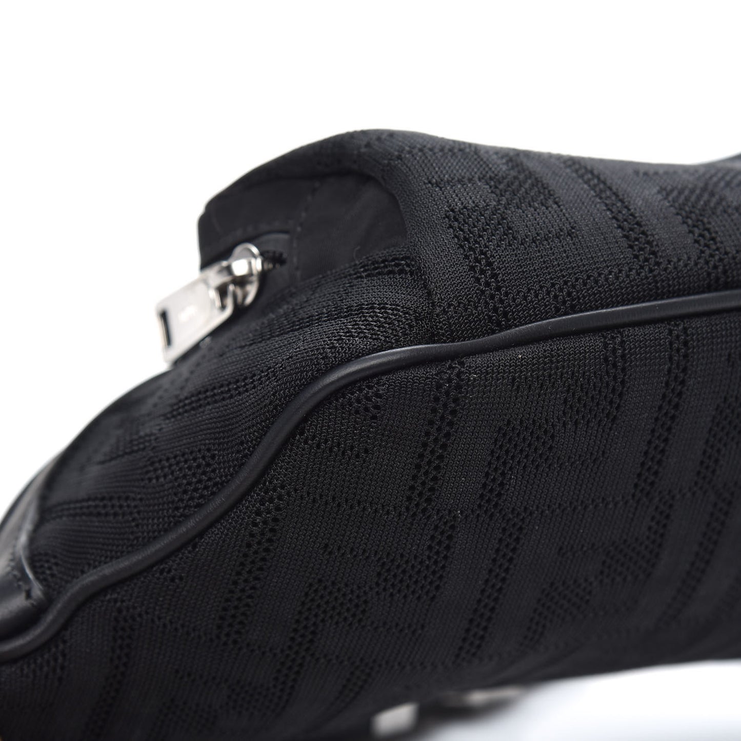 Neoprene Mesh Vitello Grace FF Pocket Belt Bag Black