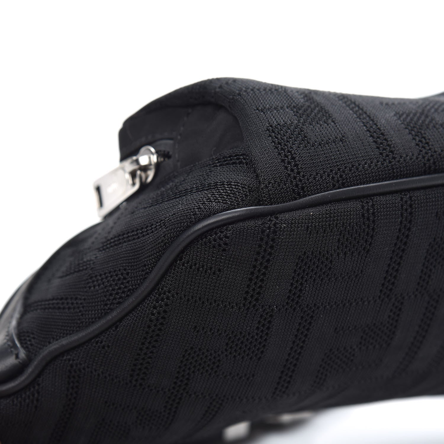 Fendi Neoprene Mesh Vitello Grace FF Pocket Belt Bag Black 8 of 9