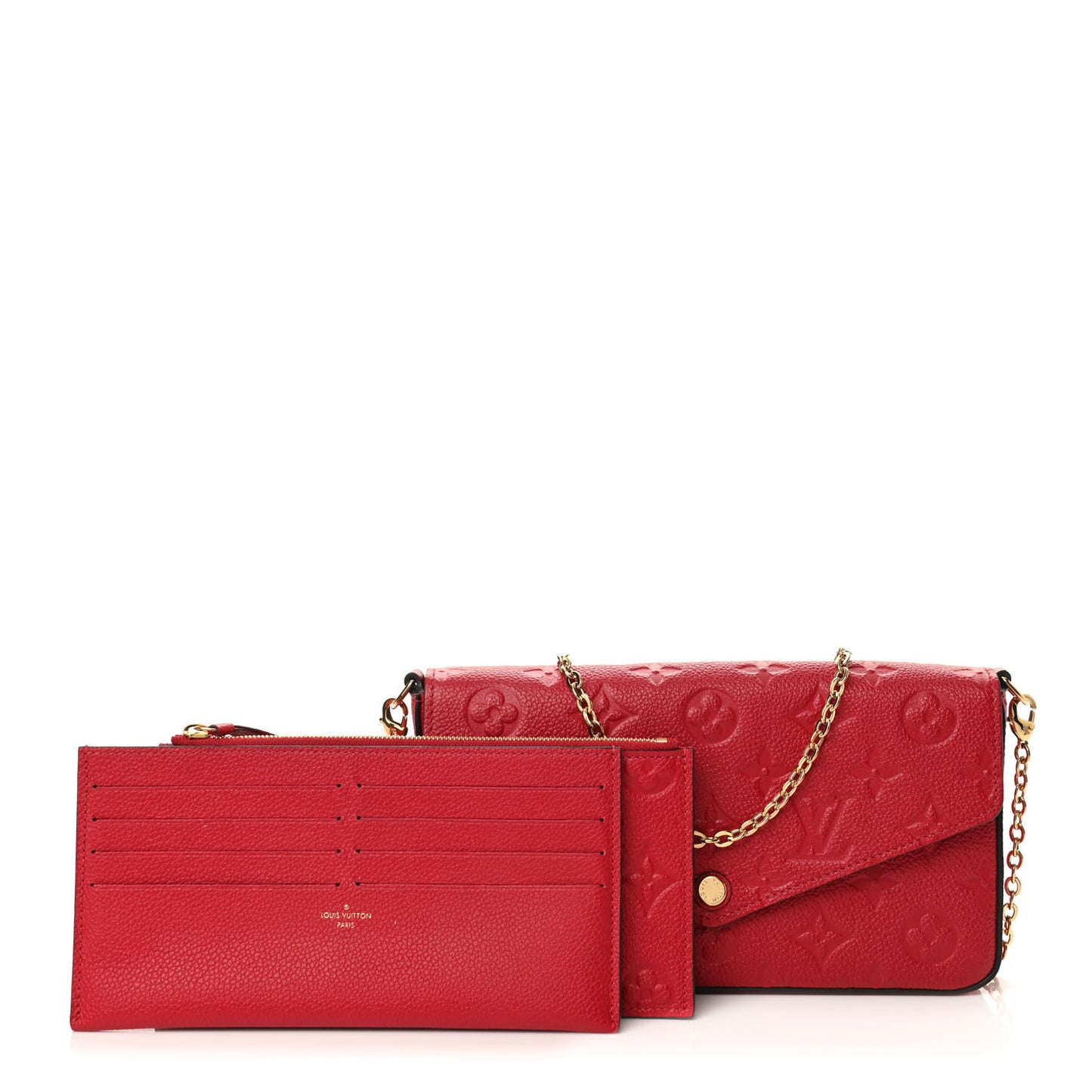 Empreinte Pochette Felicie Chain Wallet Cherry