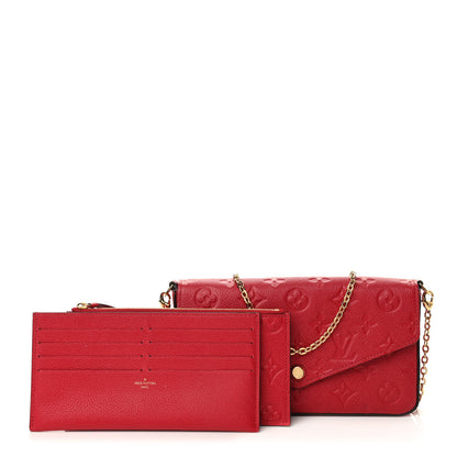 Louis Vuitton Empreinte Pochette Felicie Chain Wallet Cherry 1 of 10