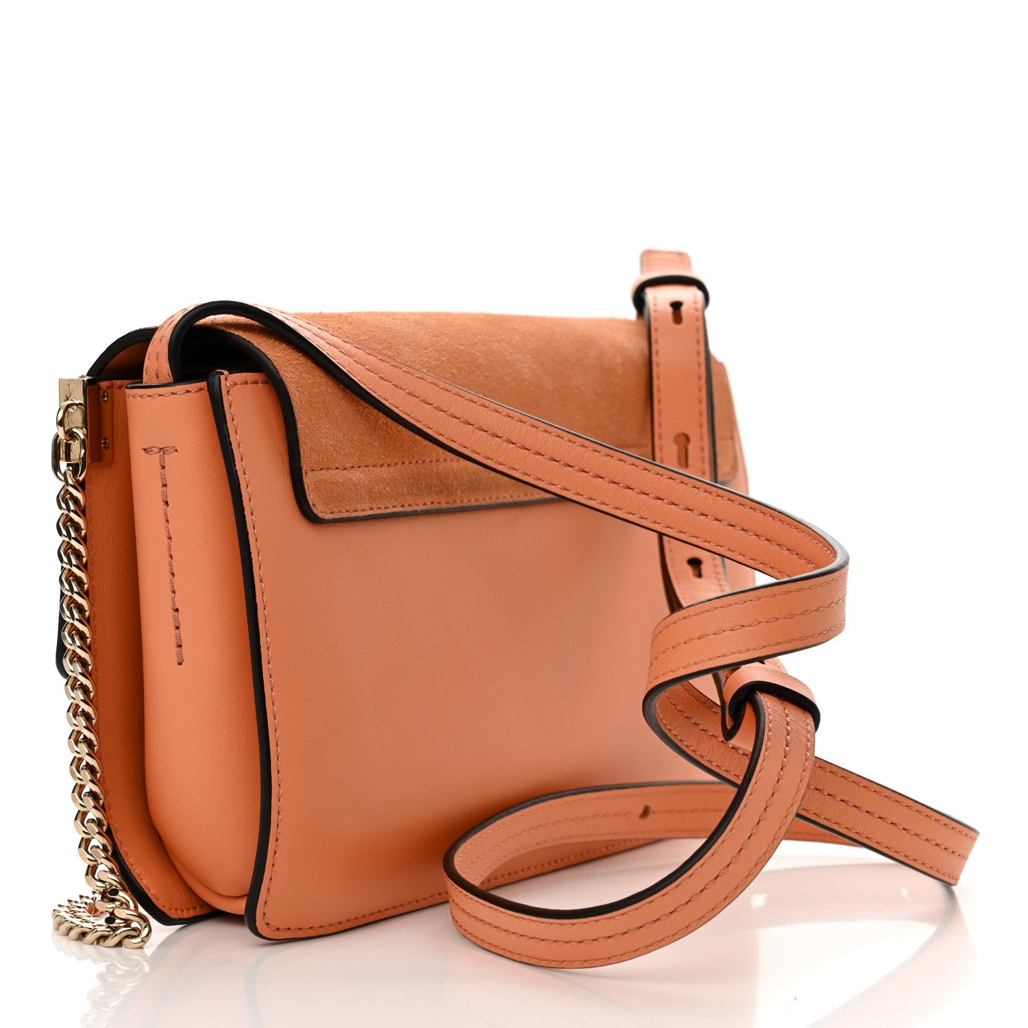 Chloe Suede Calfskin Small Faye Shoulder Bag Marrone 3 of 15