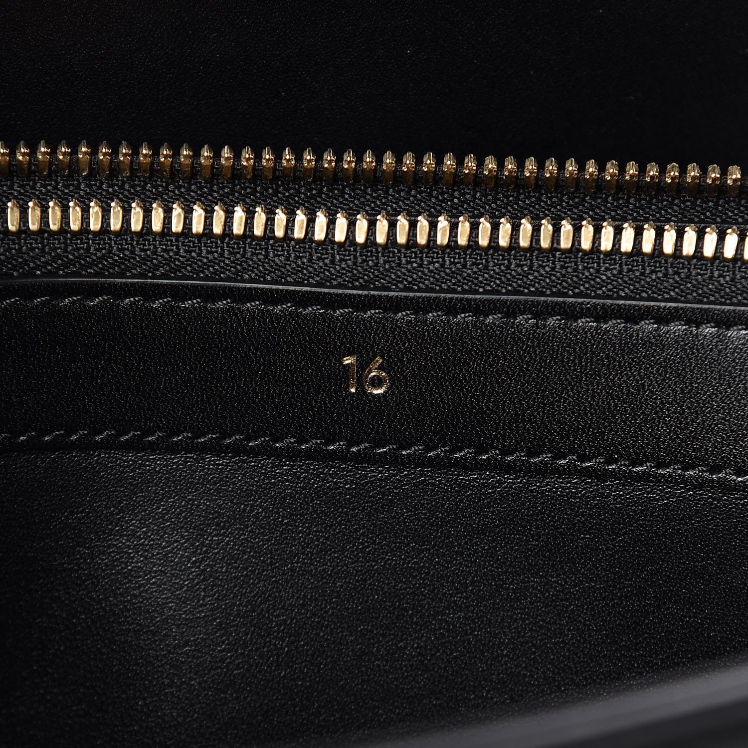 Celine Satinated Calfskin Medium 16 Top Handle Bag Black 8 of 13