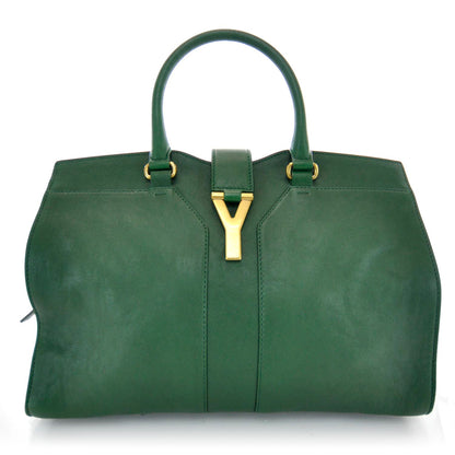 Saint Laurent Leather Medium Cabas Chyc Green 1 of 7