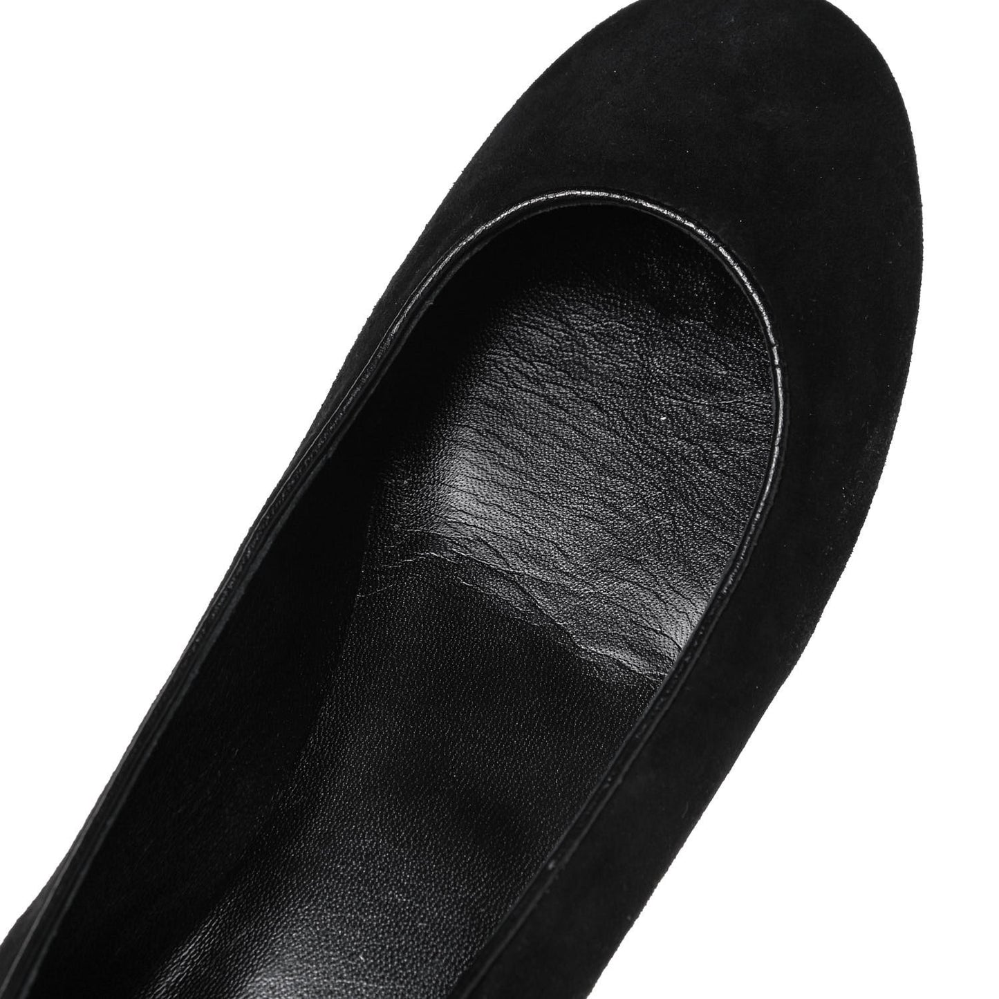 Suede Monogram Uniformes Ballet Flats 38.5 Black