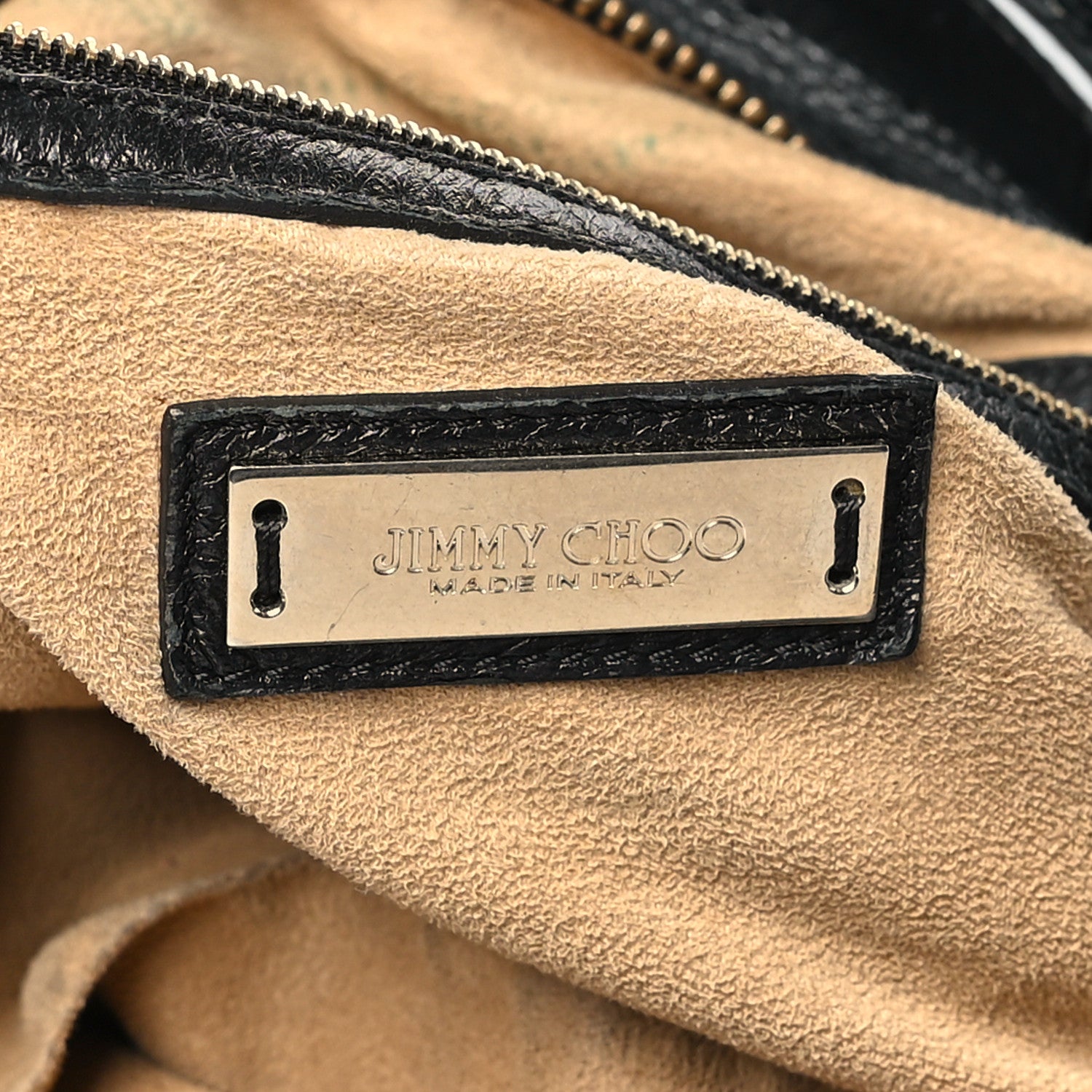 Jimmy Choo Deerskin Snakeskin Solar Hobo Black 6 of 12