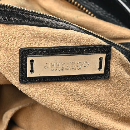 Jimmy Choo Deerskin Snakeskin Solar Hobo Black 6 of 12