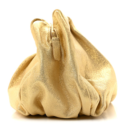 Miu Miu Metallic Soft Calfskin Oversized Clutch Gold 10 of 10