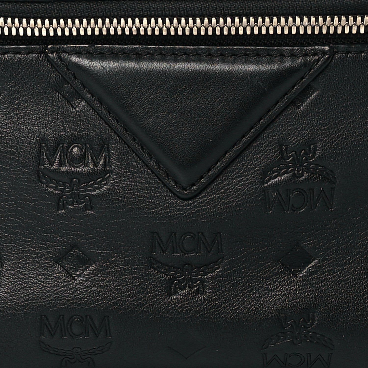 MCM Calfskin Ottomar Monogram Fursten Belt Bag Black 8 of 10