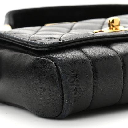 Chanel Lambskin Velvet Quilted Flap Shoulder Bag Black 10 of 11