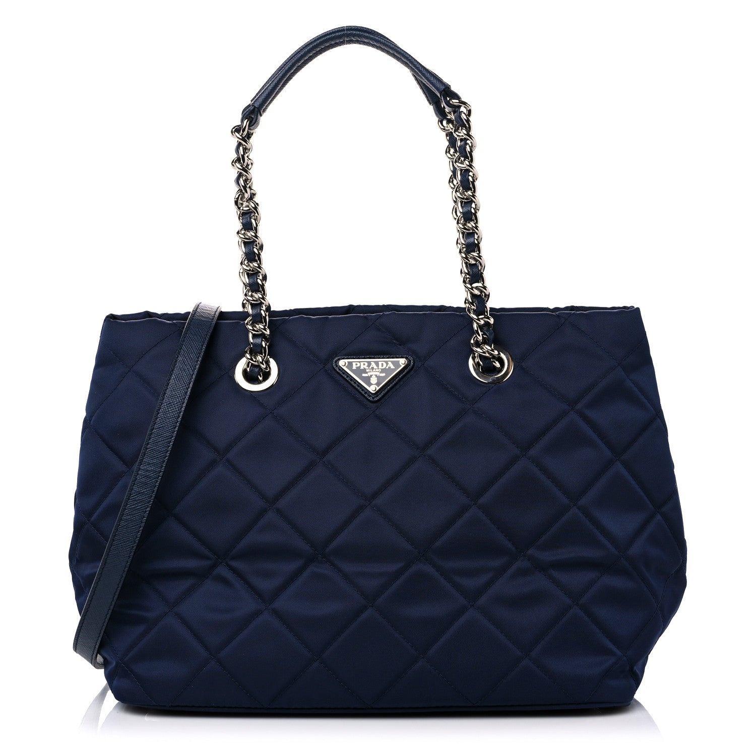 Prada Nylon Tessuto Impuntu Quilted Shoulder Bag Baltico 1 of 7