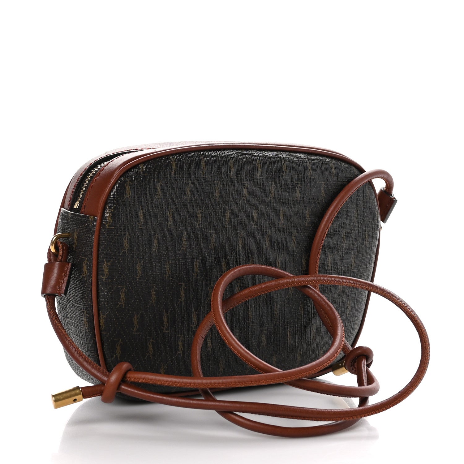 Saint Laurent Canvas Smooth Calfskin Le Monogramme Small Camera Bag Chestnut 3 of 10