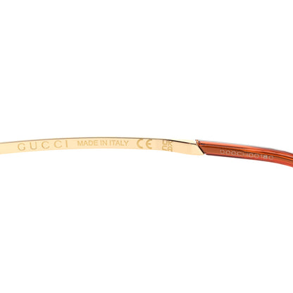 Gucci Metal Mask Shaped Frame Sunglasses GG1561S Brown 6 of 8