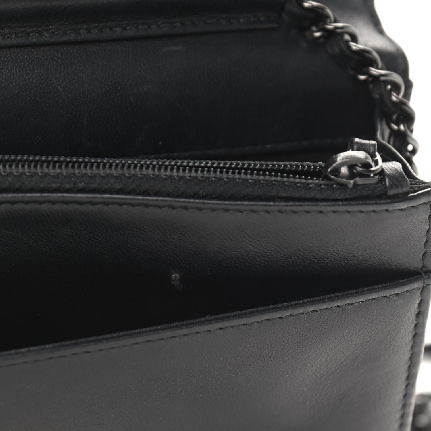 Chanel Lambskin Boy Wallet on Chain WOC So Black 17 of 17