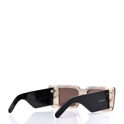 Gucci Acetate Rectangular Flap GG0543S Sunglasses White Black 4 of 8