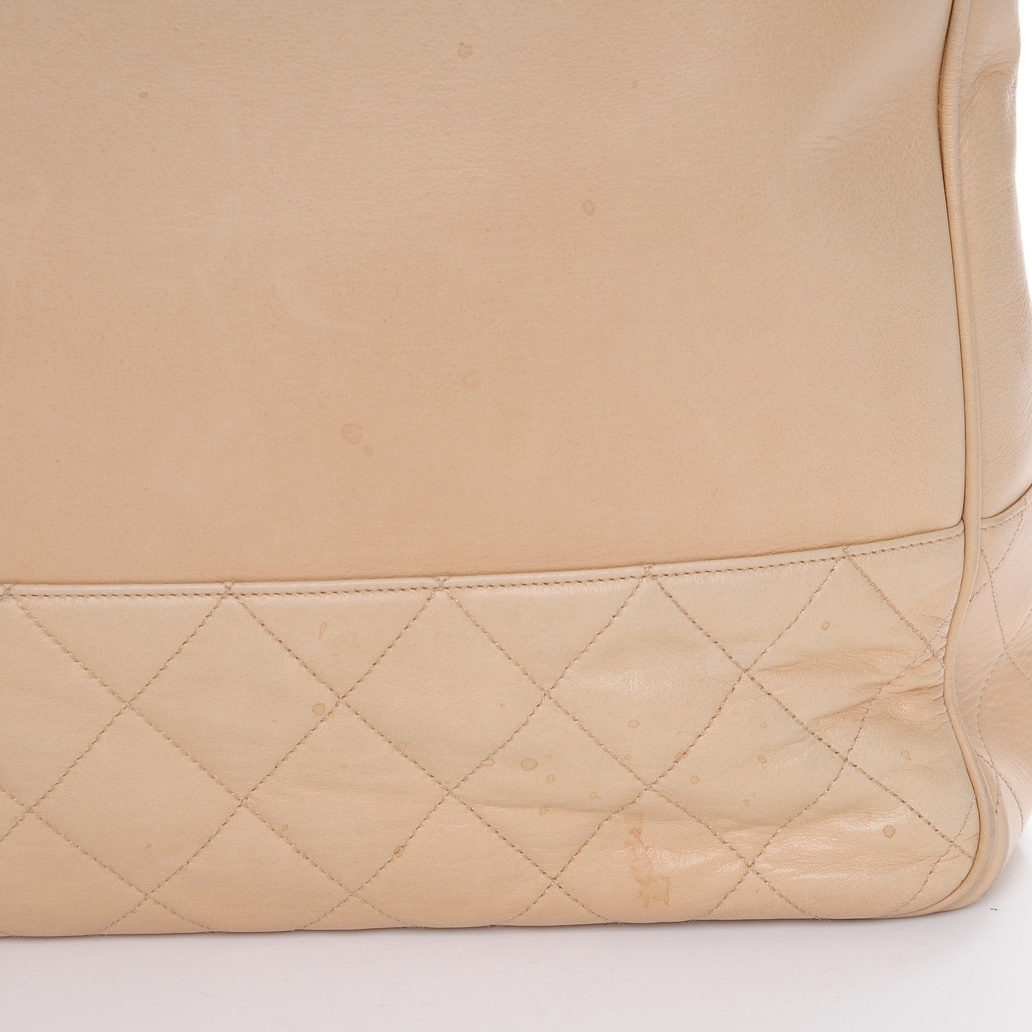 Chanel Lambskin Quilted Tote Beige 12 of 12
