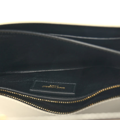 Saint Laurent Smooth Calfskin Monogram Cassandra Clasp Bag Crema Soft 5 of 11