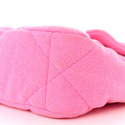 Chanel Denim Quilted Medium Chanel 19 Flap Neon Pink 10 of 12