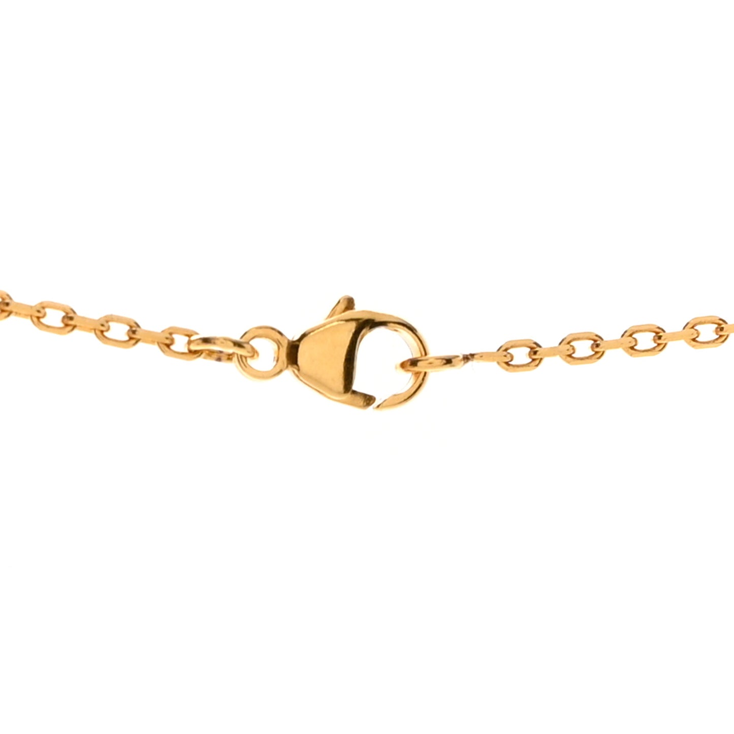 Lacquered Gold Mini Pop H Pendant Necklace White