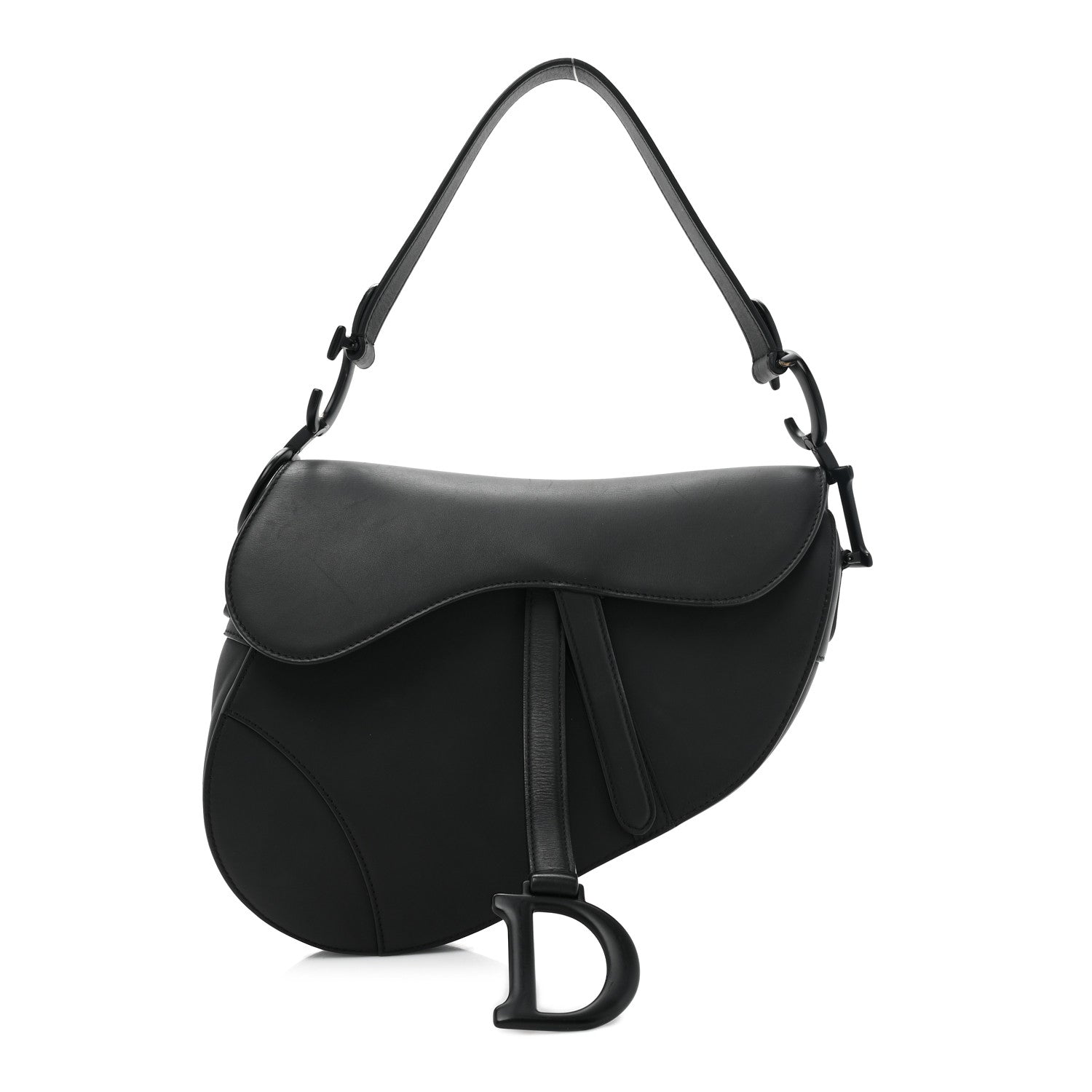 Christian Dior Ultra Matte Calfskin Saddle Bag Black 1 of 10