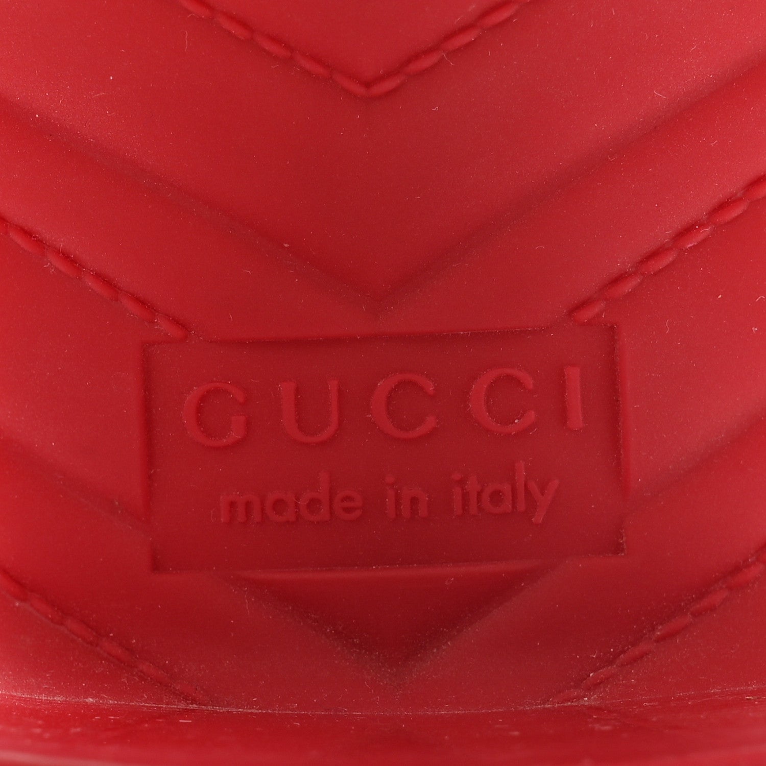 Gucci Rubber Gucci Logo Womens Platform 20/60mm Slide Sandals 36 Hibiscus Red 7 of 10