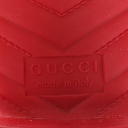 Gucci Rubber Gucci Logo Womens Platform 20/60mm Slide Sandals 36 Hibiscus Red 7 of 10