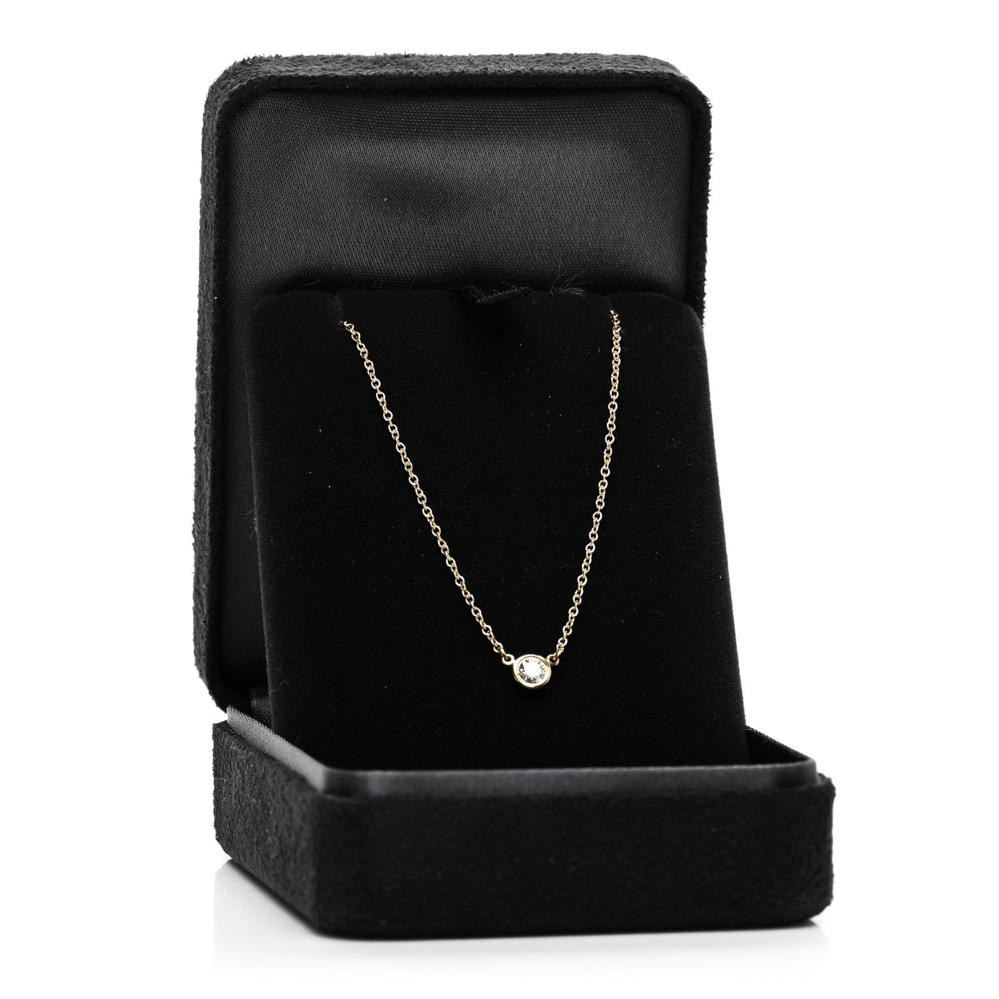 18K Yellow Gold Diamond .12ct Elsa Peretti Diamonds by the Yard Pendant Necklace