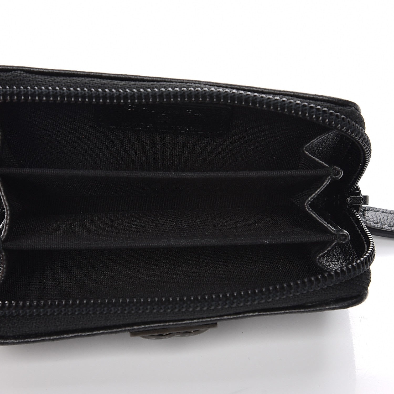 Chanel Caviar Quilted Boy Zip Around Coin Purse Wallet So Black 5 of 7