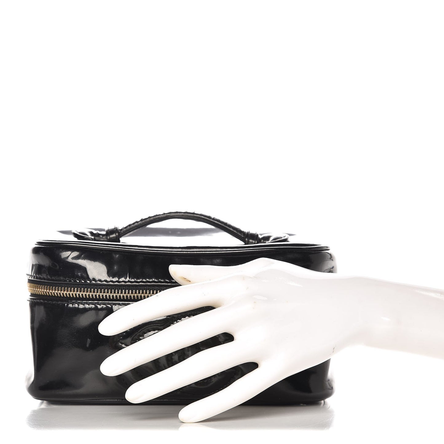 Patent Vanity Cosmetic Case Black