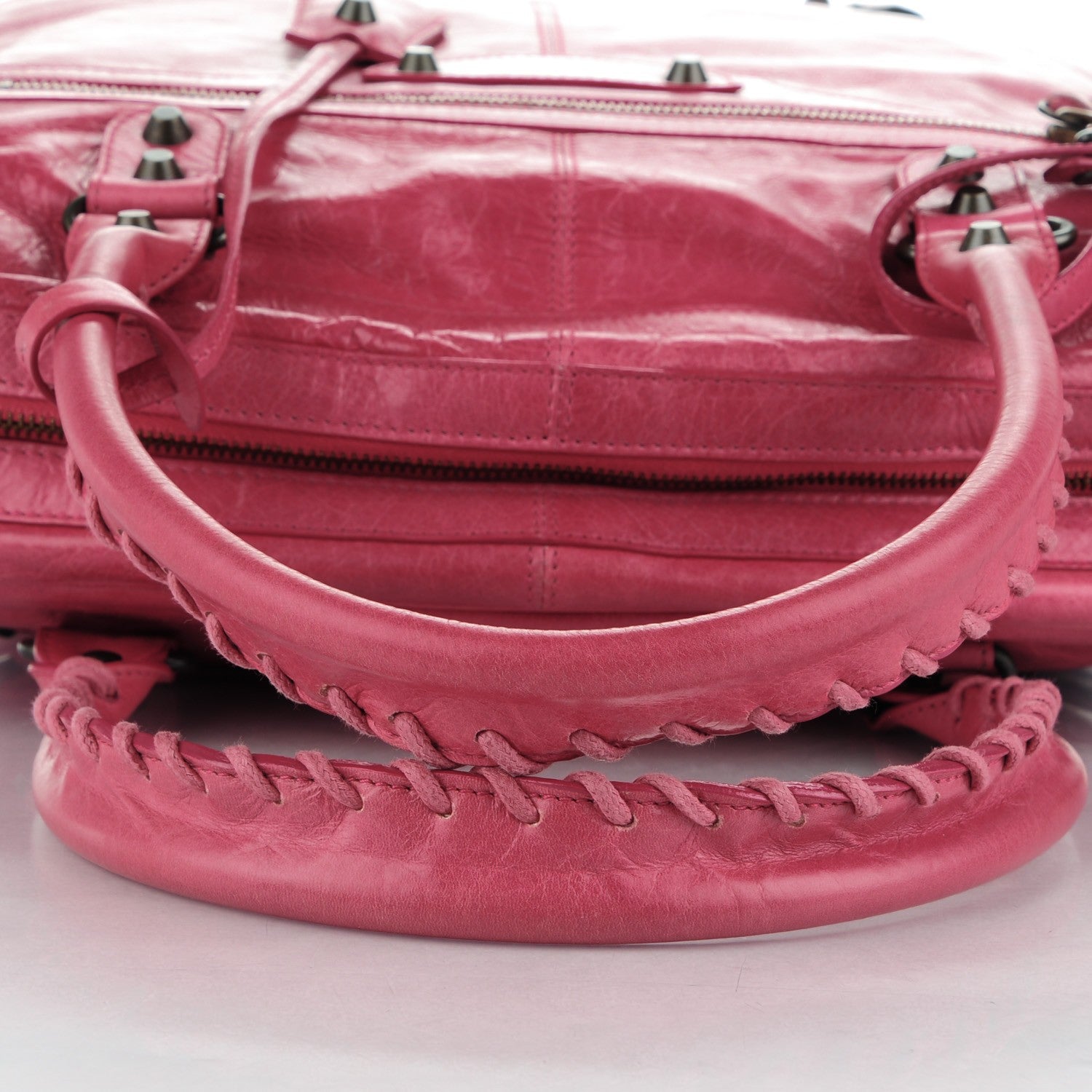 Balenciaga Agneau Classic Hardware Briefcase Tote Pivoine 5 of 8