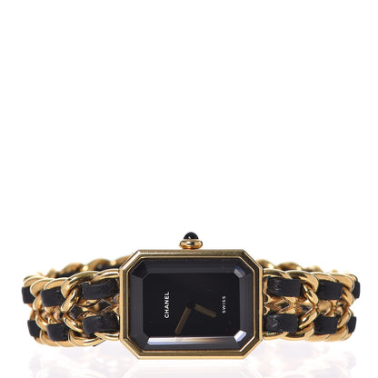 Chanel Stainless Steel Lambskin 20mm Chain Premiere Quartz Watch Gold L 3 of 9