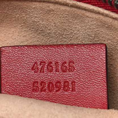 Gucci Calfskin Matelasse GG Marmont Cosmetic Case Hibiscus Red 7 of 12