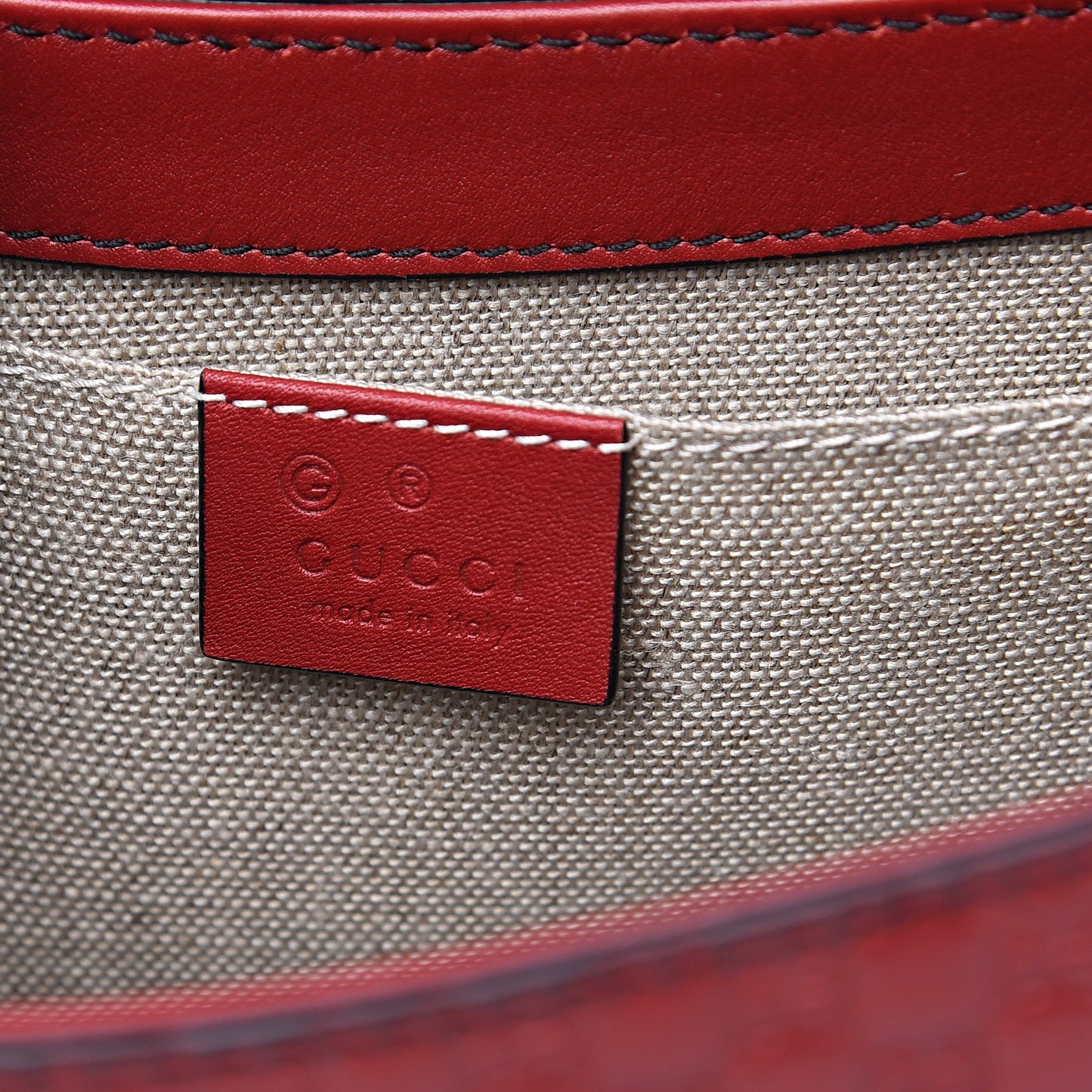 Microguccissima Medium Emily Chain Shoulder Bag Red