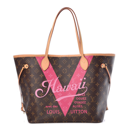 Louis Vuitton Monogram Hawaii V Neverfull MM Hot Pink 3 of 14